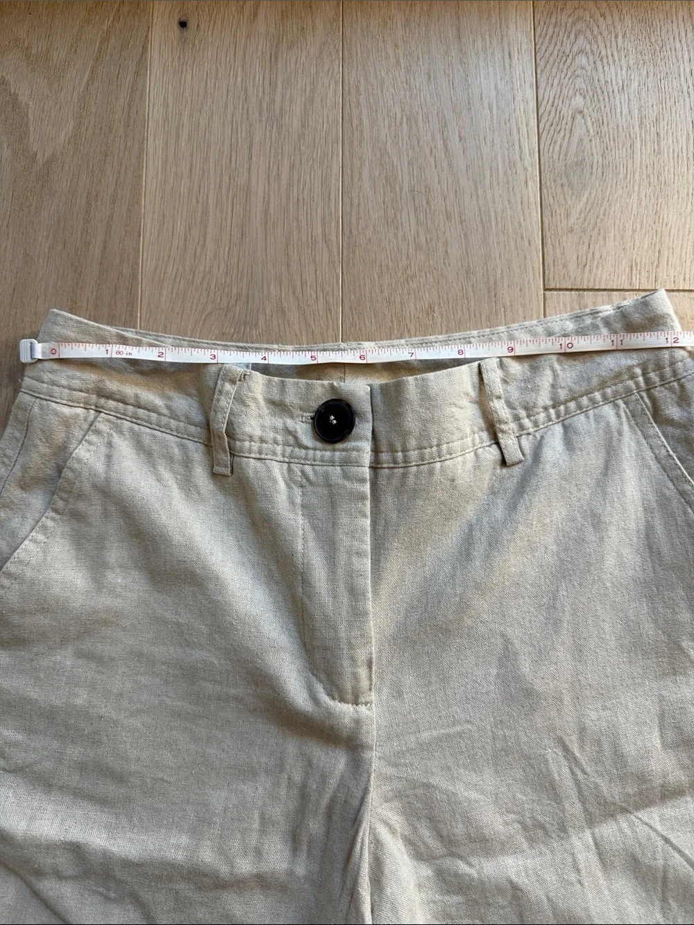 Zara Mid-Rise Linen Blend Lightweight Pants Euro Summer Coastal Grandma